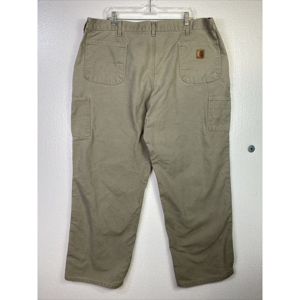 Carhartt Heavy Duty‎ Mens Jeans 44X30 Khaki Original Dungaree Fit Utility Pants